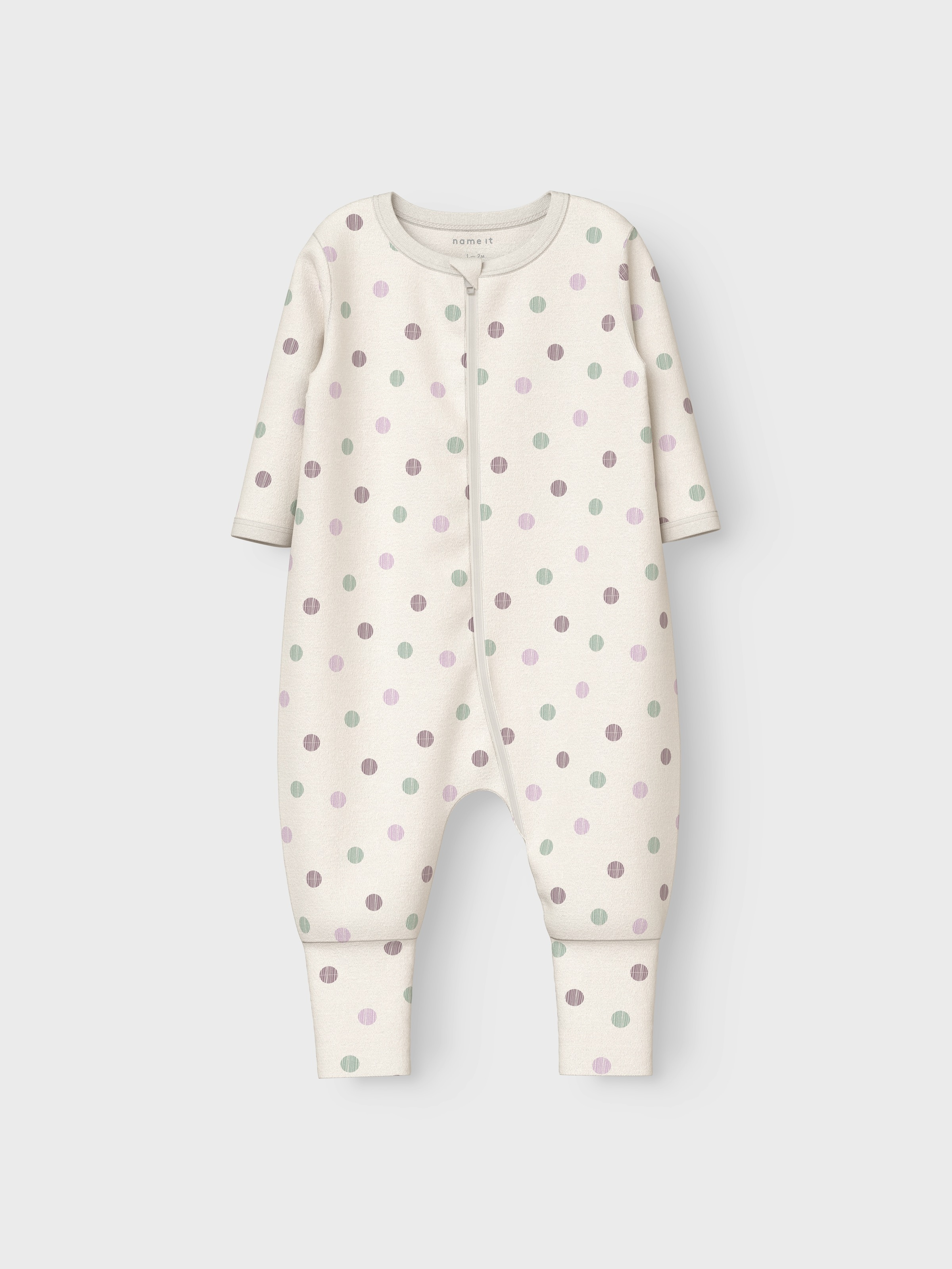 Name It Schlafanzug »NBFNIGHTSUIT 2P ZIP FF JET DOT NOOS« Packung, 2 tlg.,