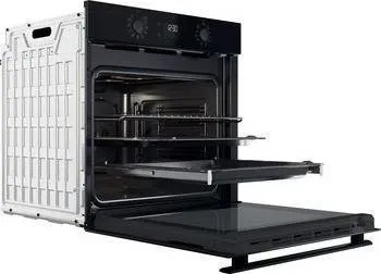 Whirlpool OMR58HU1B - Ovn - til indbygning - niche - bredde: 56 cm - dybde: 56 cm - højde: 58.3 cm - med selv-rengøring - Klasse A  - sort