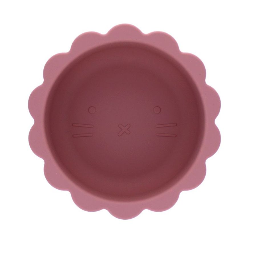 Bol lion silicone rose Pause goûter