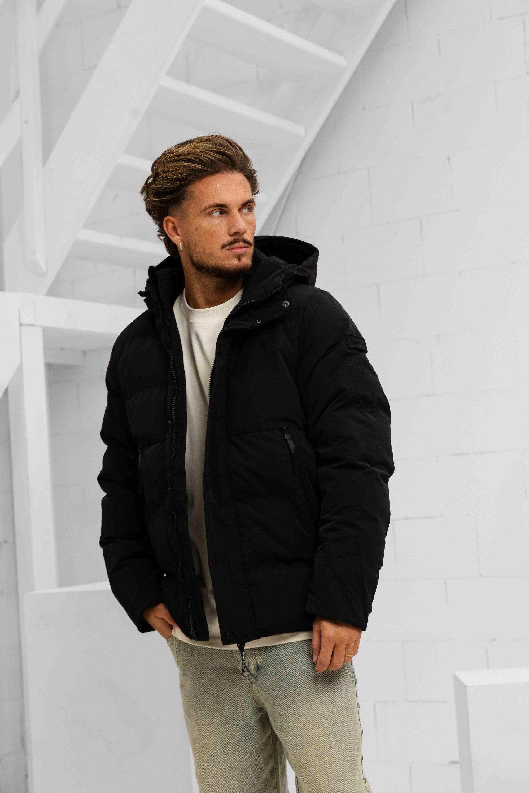 Pure Path Puffer Winterjas Heren Zwart