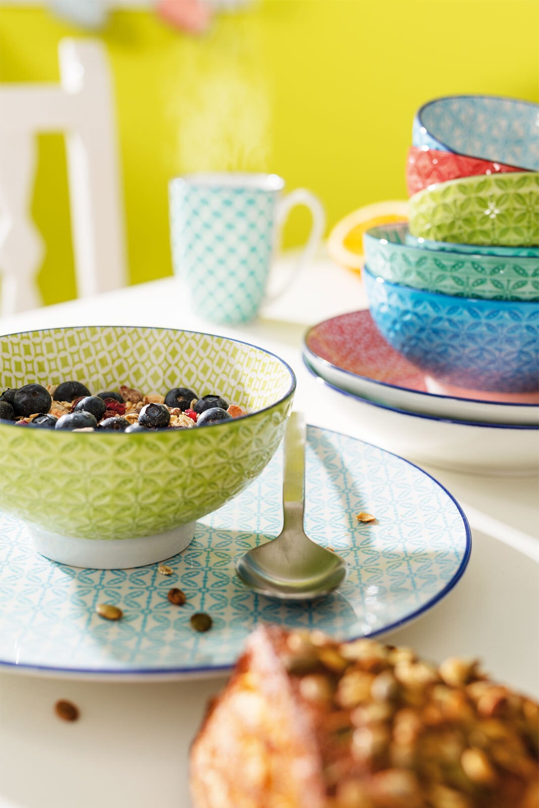 CreaTable Suppenteller MEDITERRAN 4er Set 21 cm blau