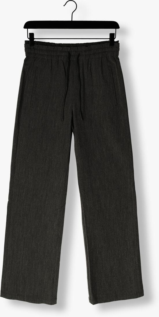 donkergrijze co'couture wijde broek susie pull on long pant