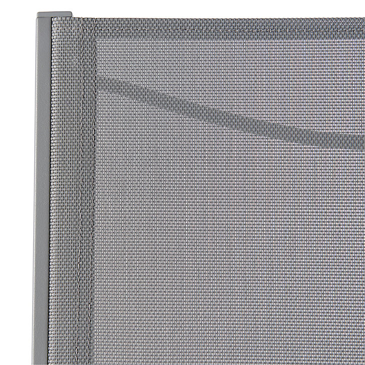 Fauteuil de jardin GoodHome Batz en aluminium et polyester - Coloris gris acier - Hauteur 86 cm