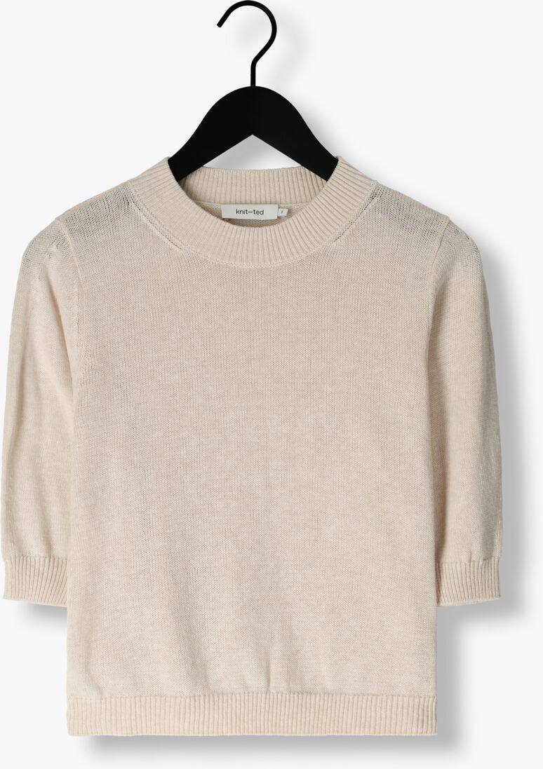 KNIT-TED zand knit-ted t-shirt fleur