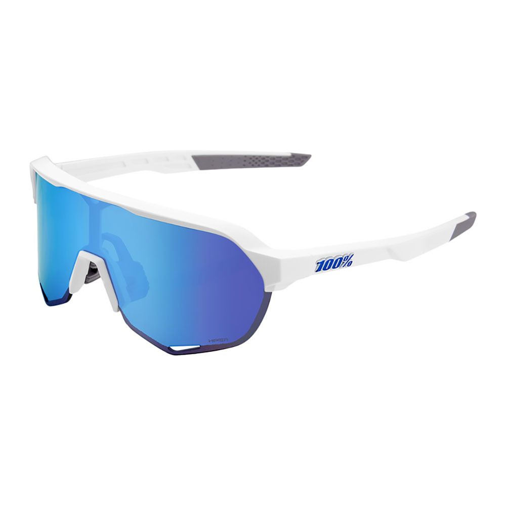 100 percent S2 - Lunettes de soleil matte white/hiper blue multilayer mirror