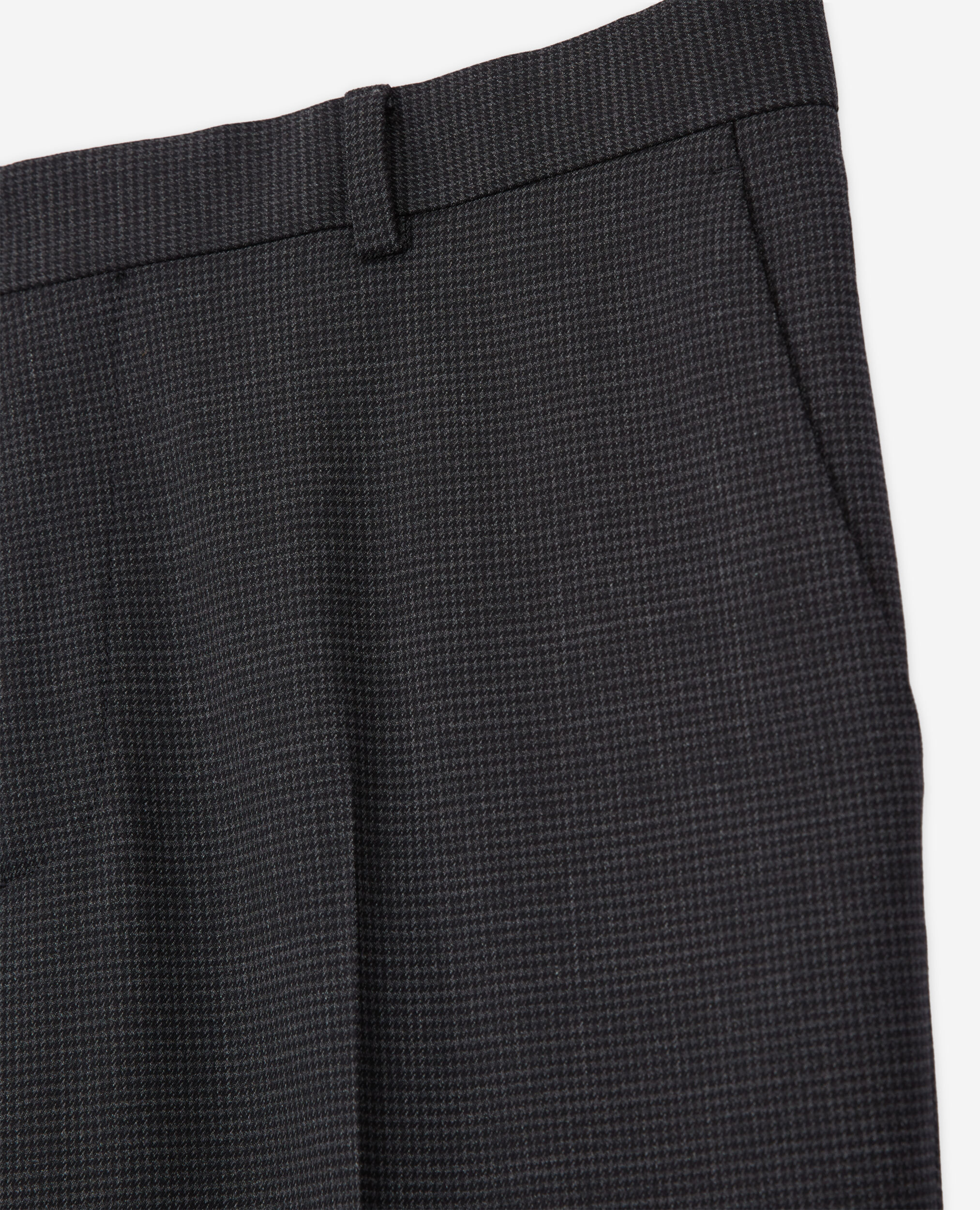 Pantalon de costume en laine pied-de-poule