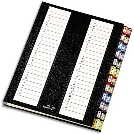 Trieur Tri-classeur série 11, A4, 24 compartiments,noir