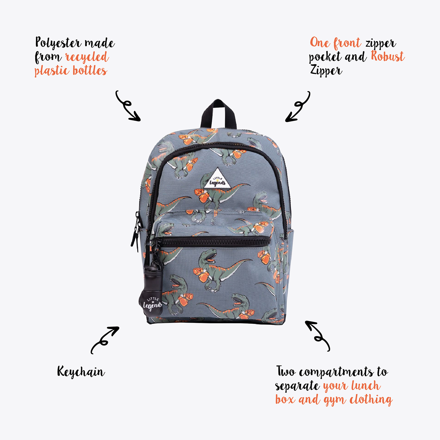 Little Legends Backpack L dino boxing