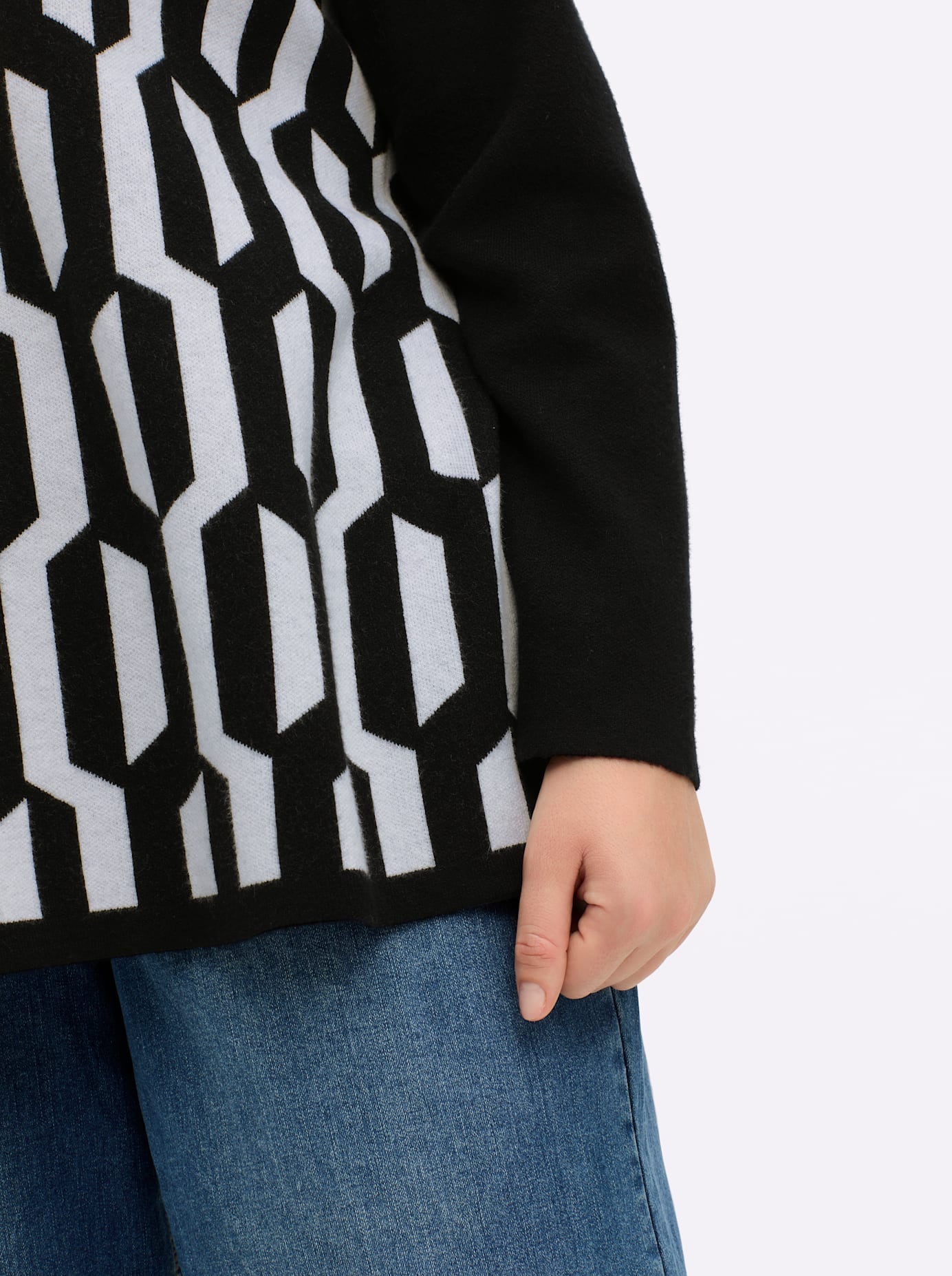 Sheego Jacquardpullover »Pullover«