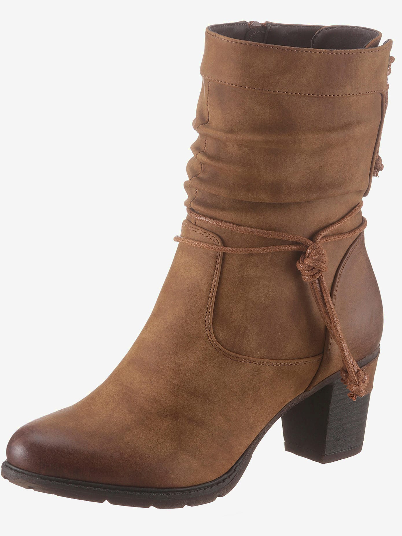 Bottines laçage et rubans décoratifs