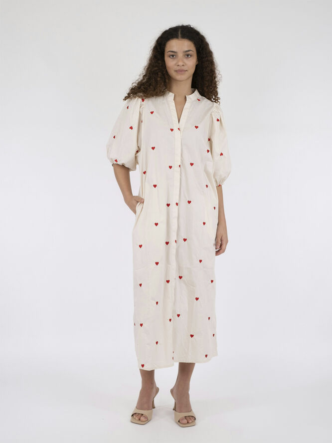 Neo Noir Verossa Hearts Dress Creme