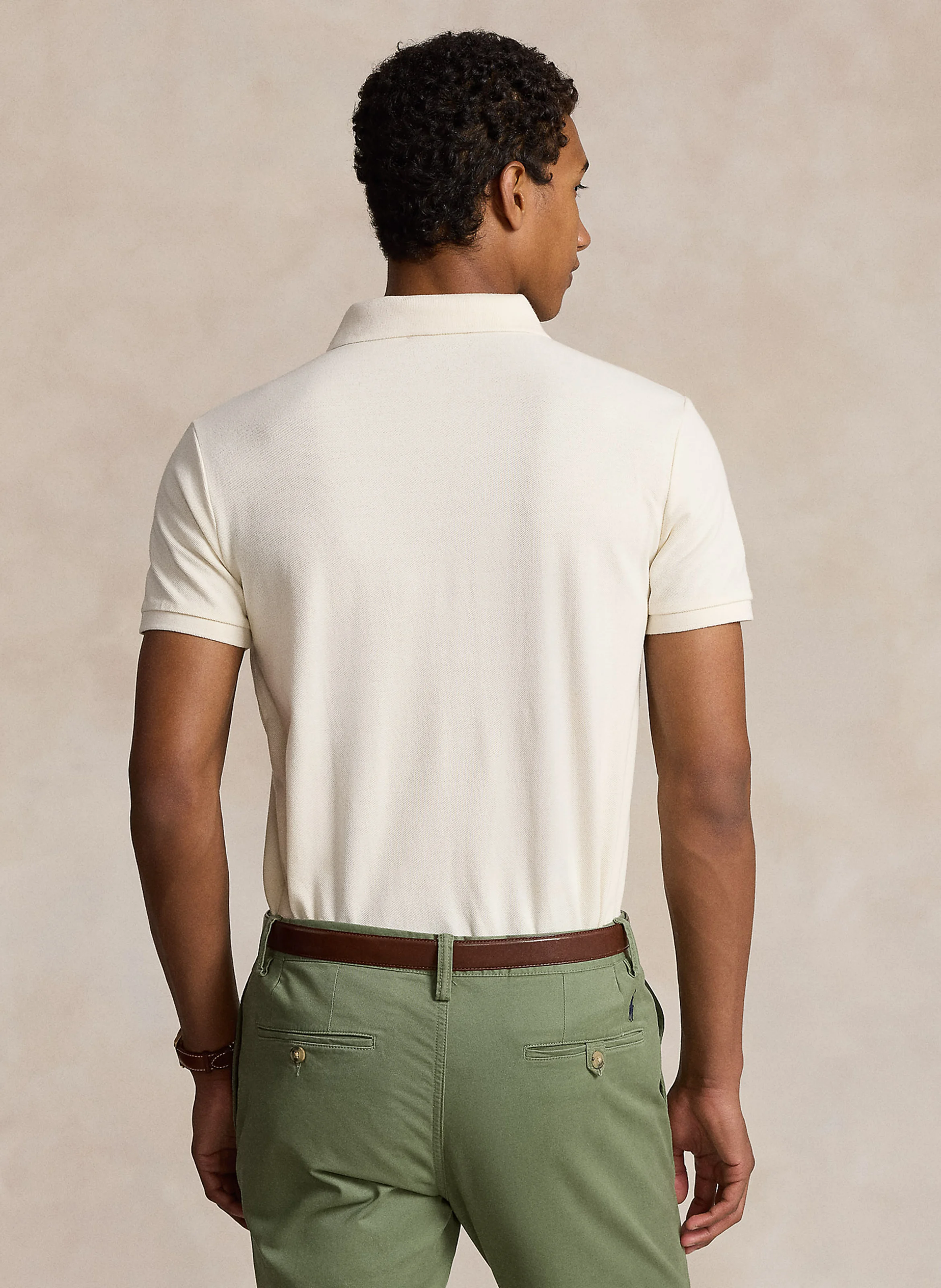 Polo slim-fit en coton | Beige