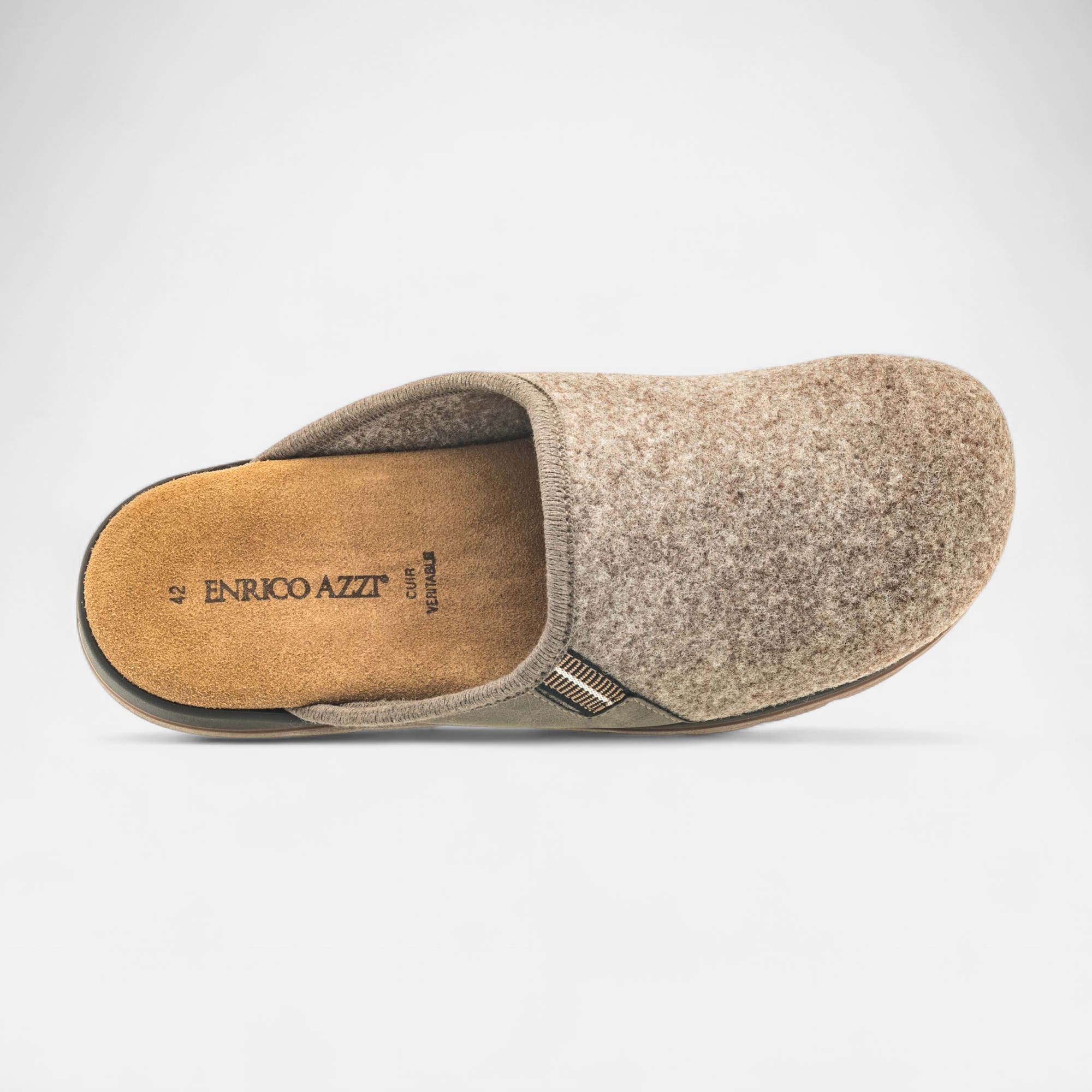 Pantoufles mules Homme taupe
