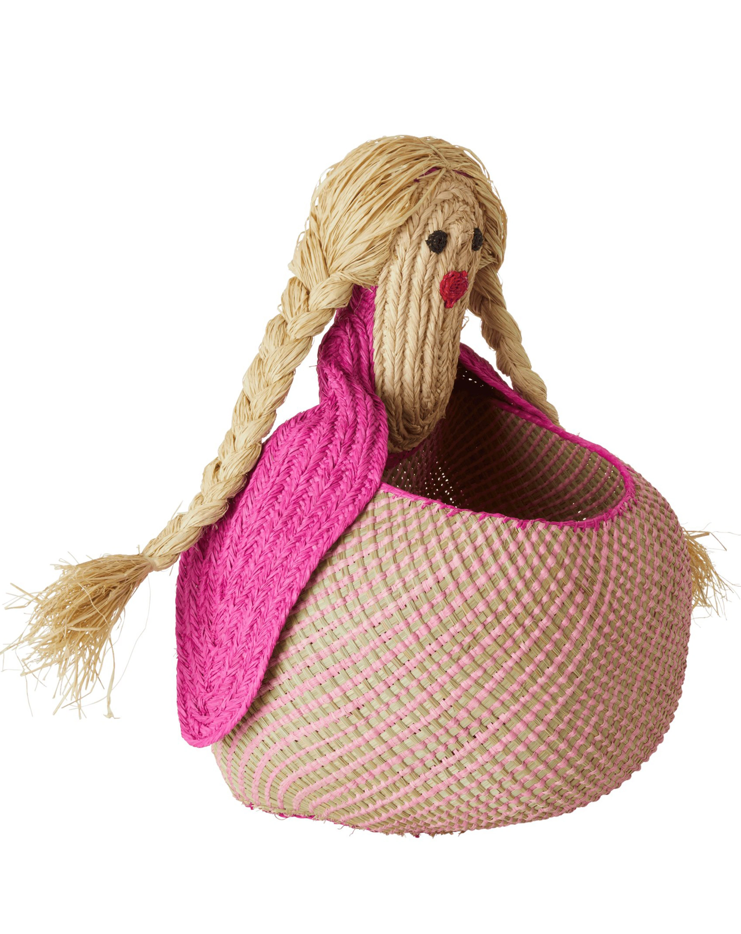 Aufbewahrungskorb GIRL aus Seegras in bunt