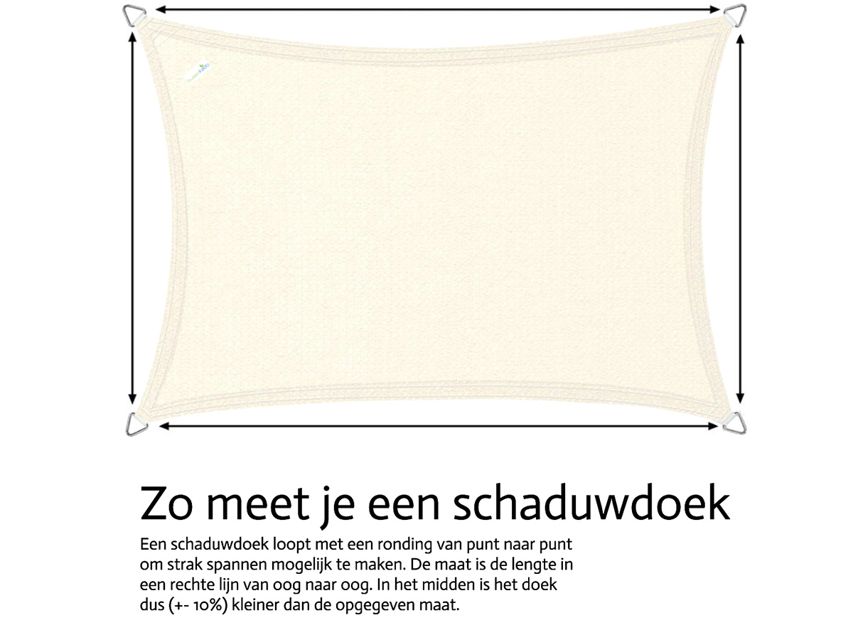 Buitenkado 4.5x4.5 antraciet waterdoorlatend schaduwdoek