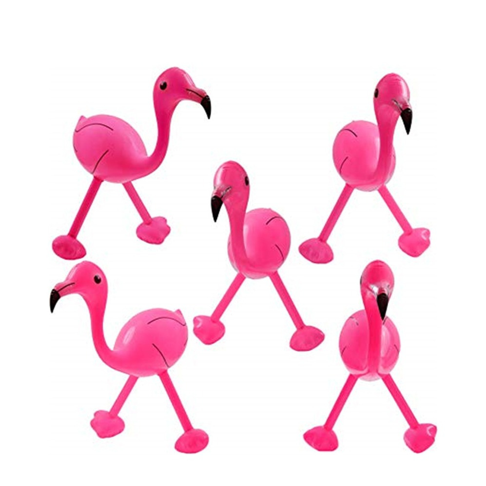 (5er Set) 55x45cm Mottoparty Dekoration Aufblasbares Accessoire Foto Requisite - Flamingo