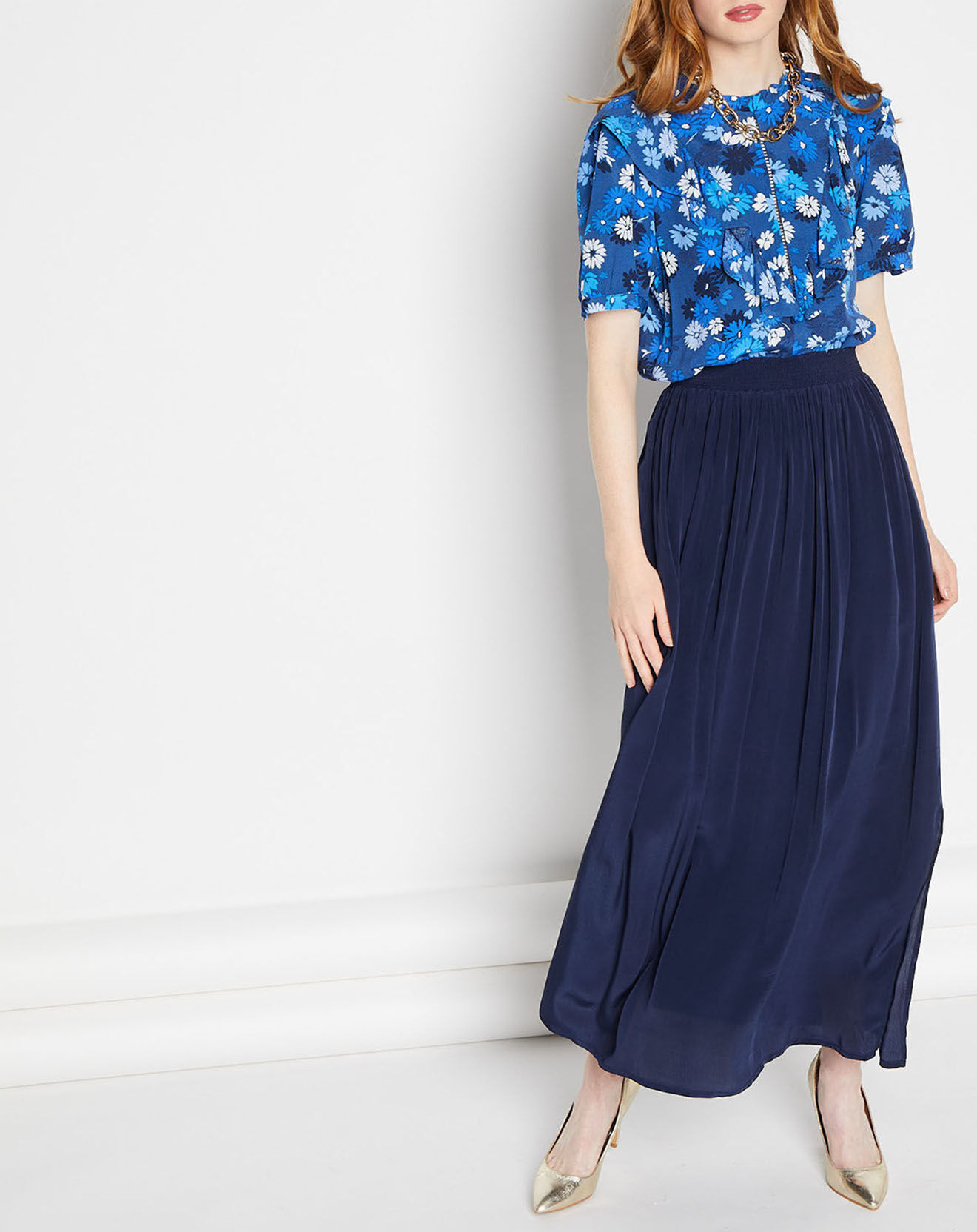 La Petite Etoile Top Jiada imprimé bleu