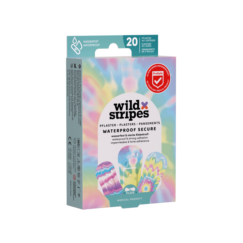 Wild Stripes Pleisters Waterproof Rainbow20 stuks