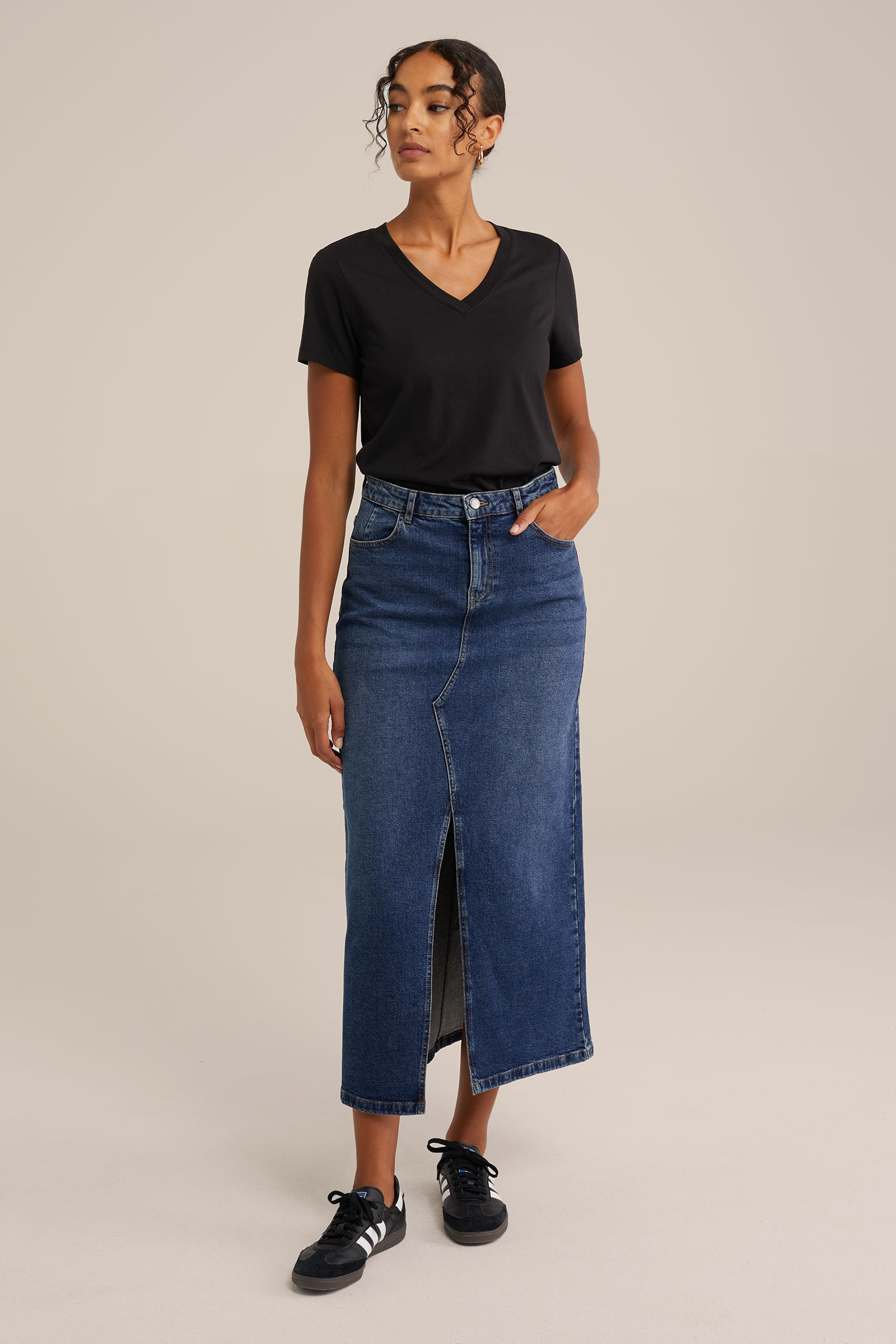 T-shirt WE Fashion Zwart