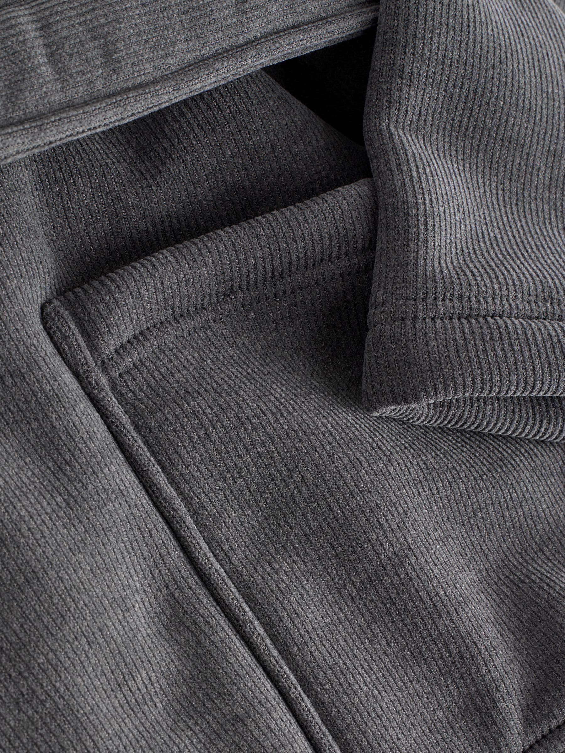 Leisteen grijs - Corded Textured Dressing Gown