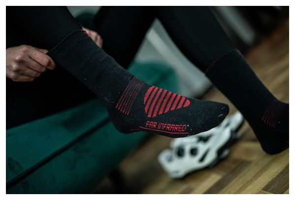 Chaussettes BBB InFraRouge FIRFeet Noir / Rouge