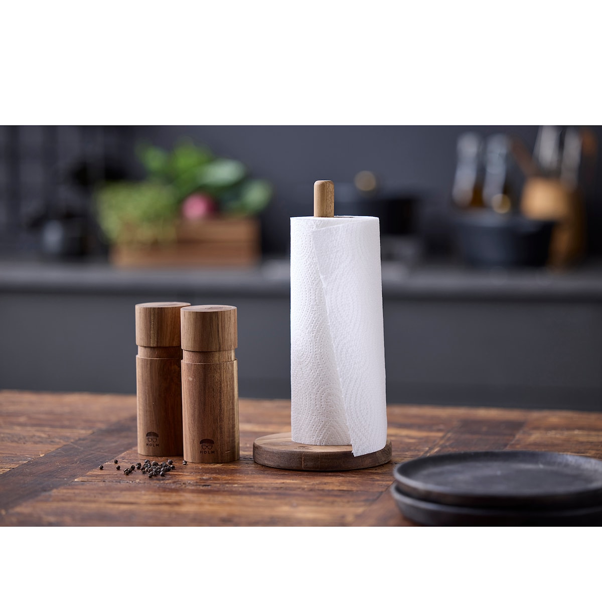 HOLM Kitchen Roll Holder 14 x 14 x 28 cm