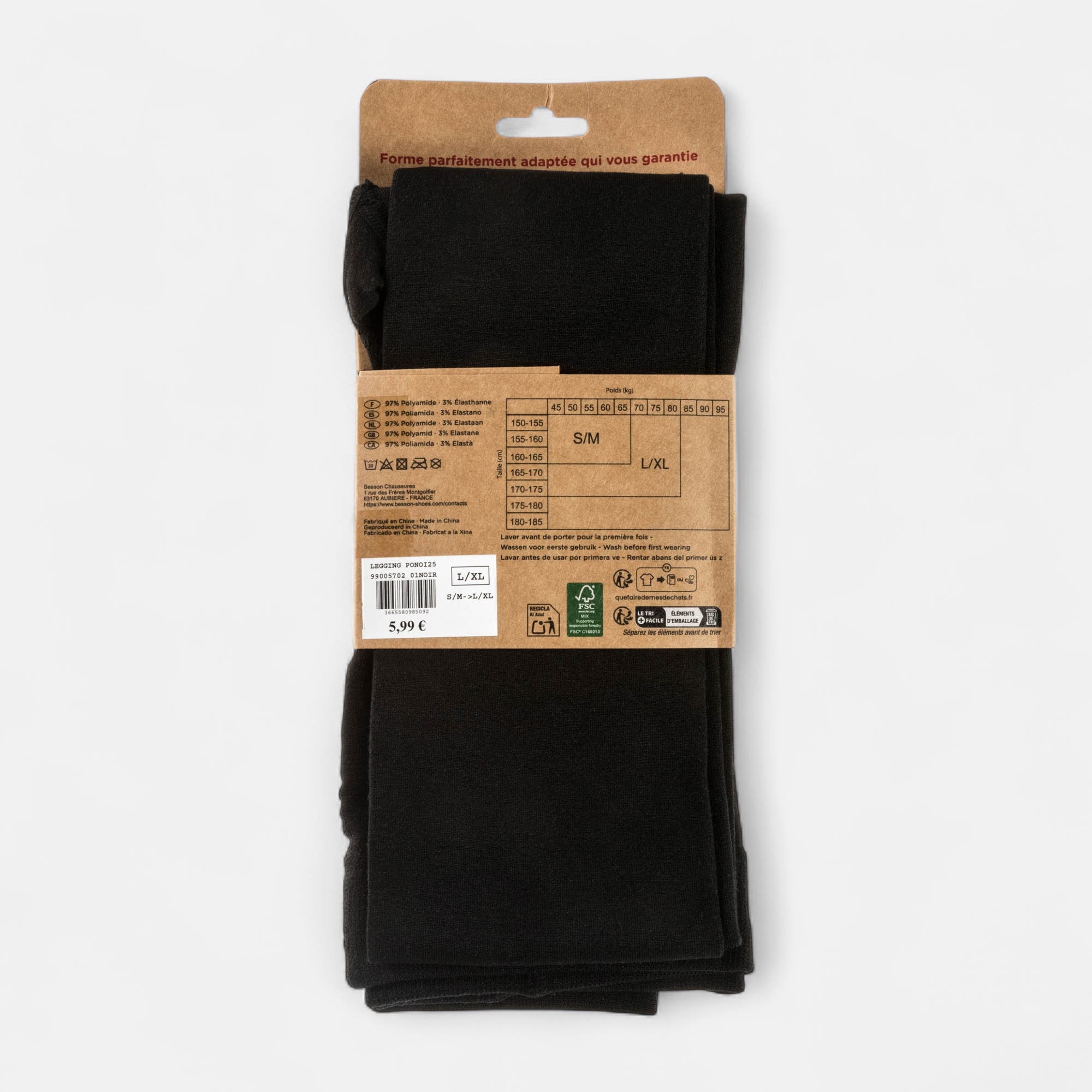 Collants/mi-bas Femme noir