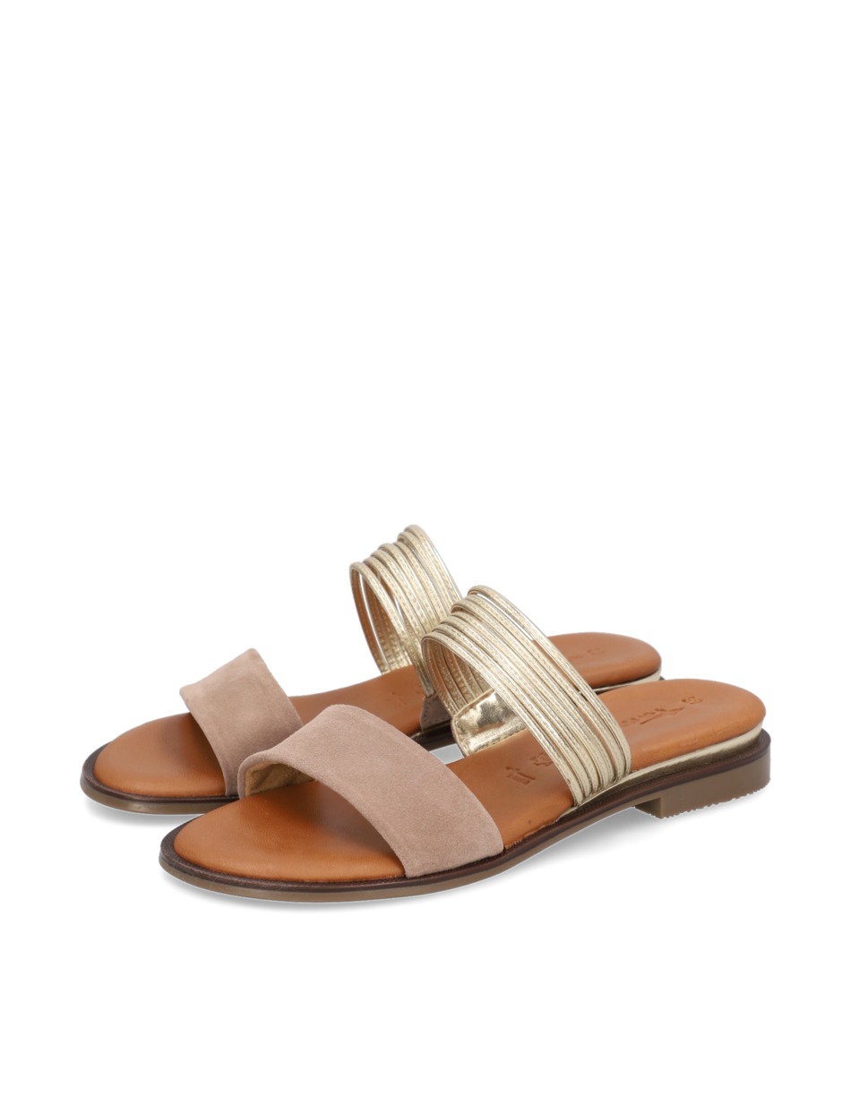 Lederkombination Pantoffel