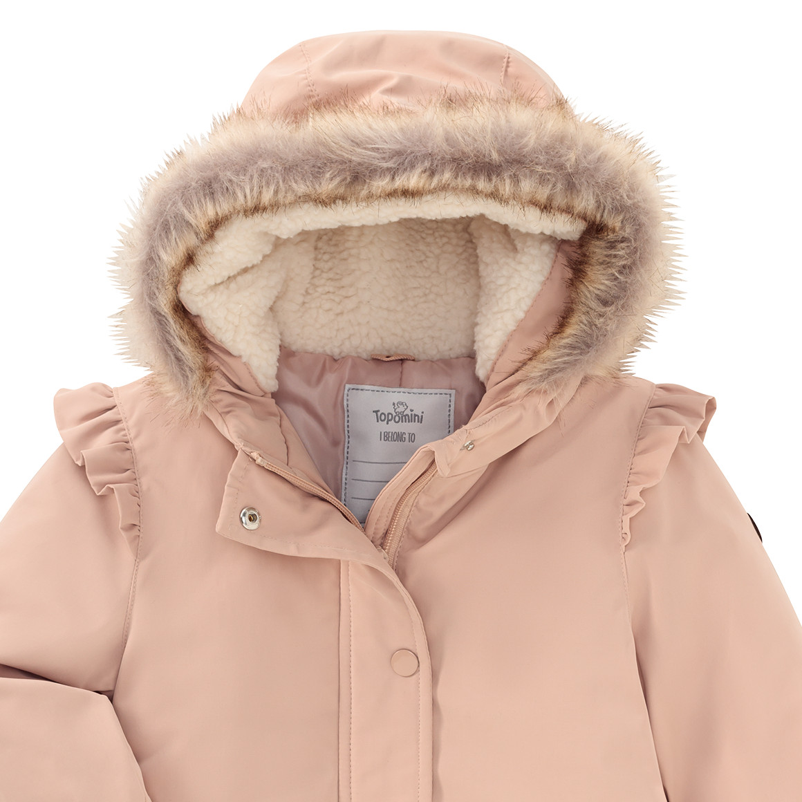 Topomini Baby Parka mit kuscheliger Kapuze altrosa