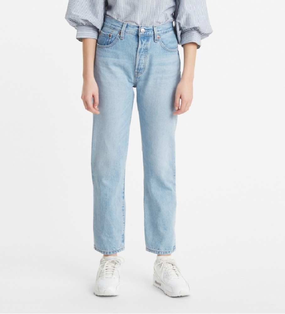 Calça jeans Levi's 501 Crop Ojai Luxor Azul Claro