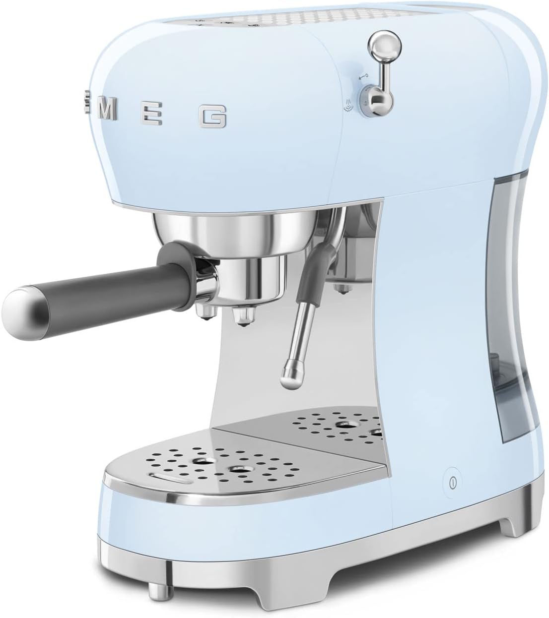 Smeg, Machine à Café Expresso Manuelle ECF02CREU, Système Thermoblock et Buse Vapeur, 4 Fonctions Expresso, Plateau Amovible, Porte Filtre, Réservoir d'Eau 1 L, Dimensions Compactes, 1350W, Crème