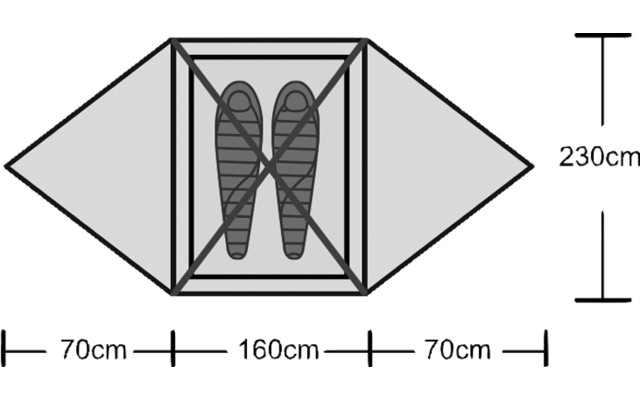 Origin Outdoors Snugly Kuppelzelt für 1/2 Personen