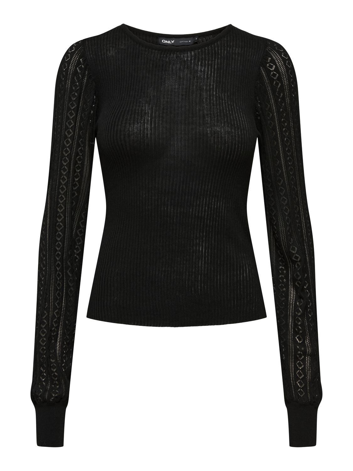 ONLANNELINA Strickpullover Black