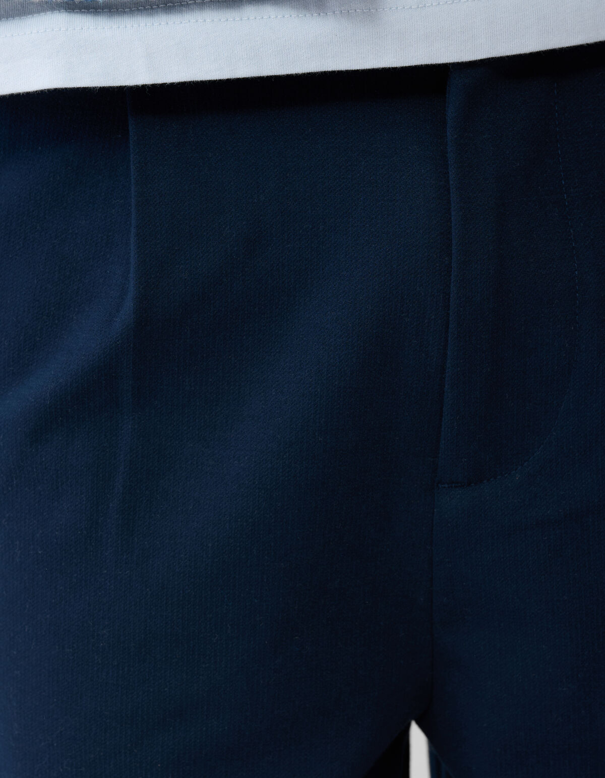 Pleated Regular Fit Broek Donkerblauw