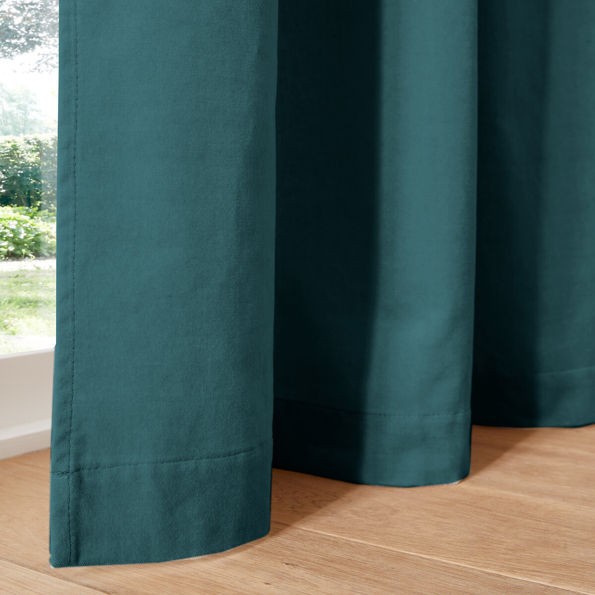LA REDOUTE INTERIEURS<br>Cortina de veludo com acabamento em laços ocultos, Veludo
