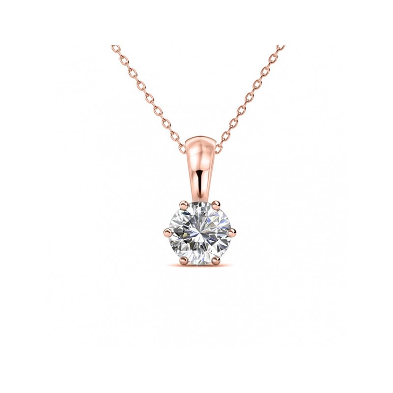 Pendentif Birth Stone - Or Rosé et Cristal
