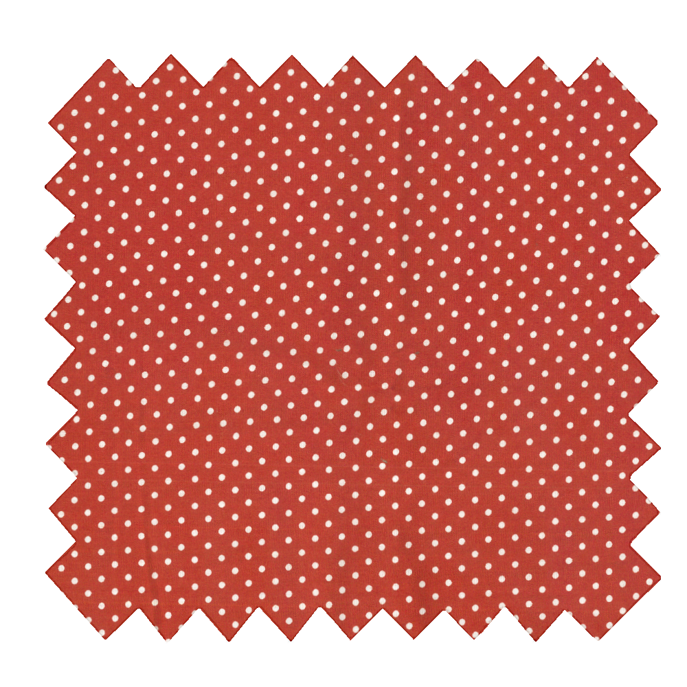 Tissu Coton Au Mètre Pois Terracotta Ex1018