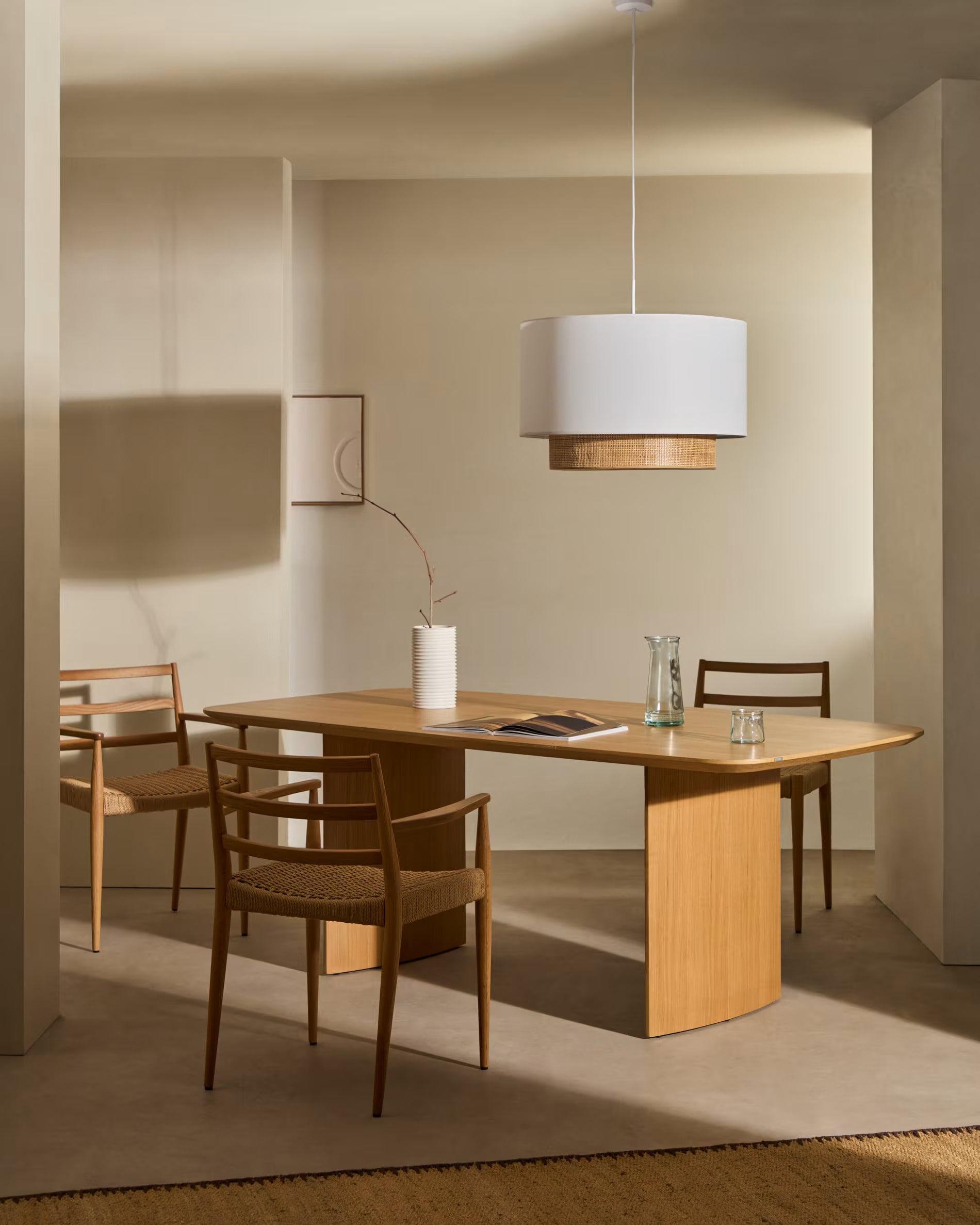 Kave Home Tisch LITTO 240 x 100 cm Eichefurnier braun