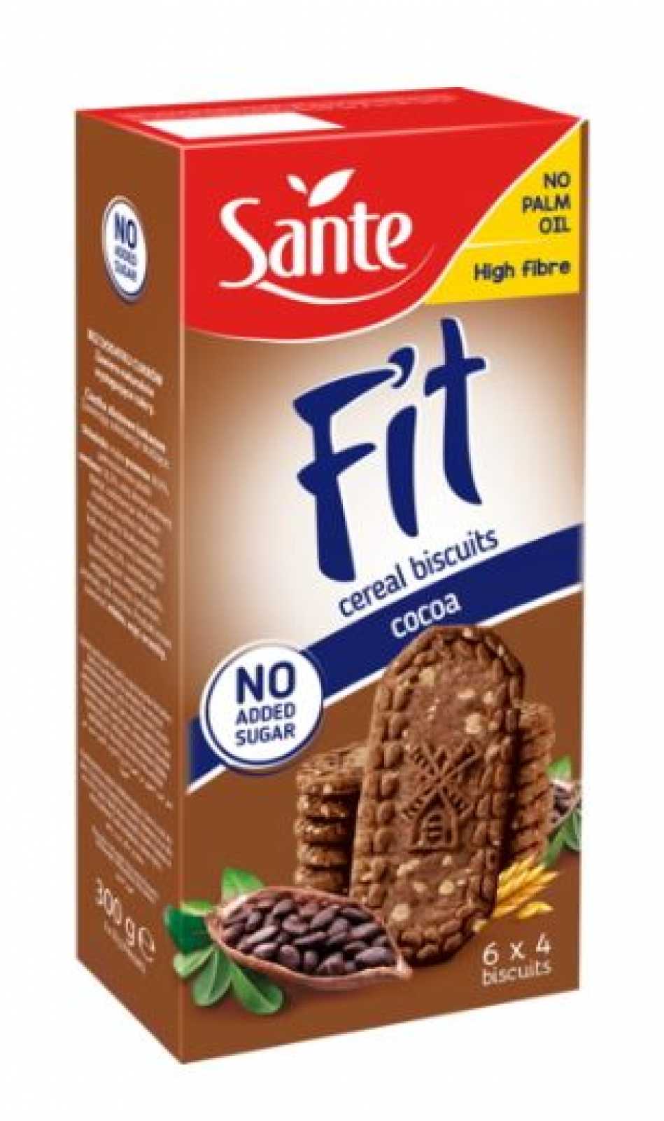 Biscoitos de Cereal com Cacau Sante Fit 300g