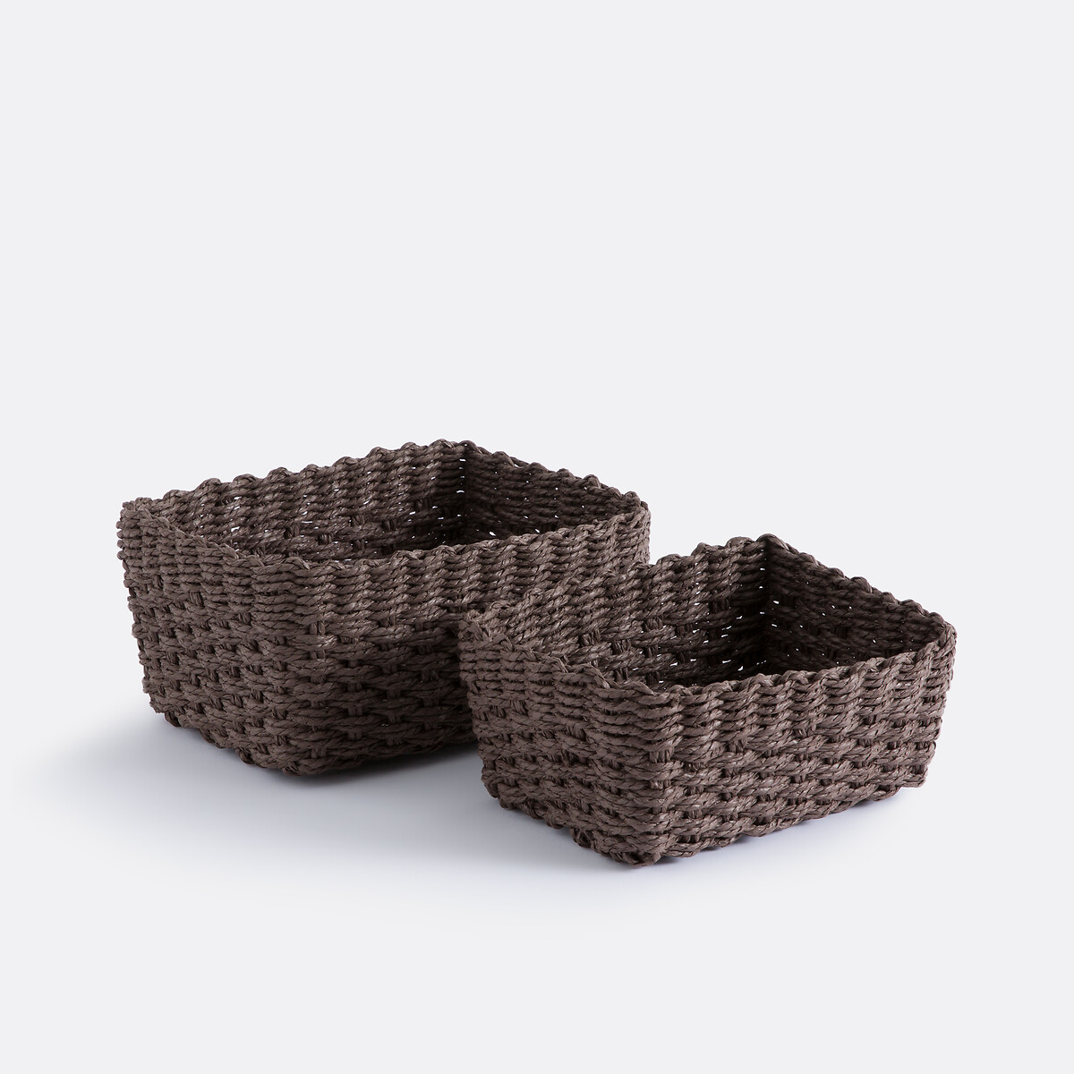 LA REDOUTE INTERIEURS<br>Conjunto de 2 cestos de cordão de papel, Alano