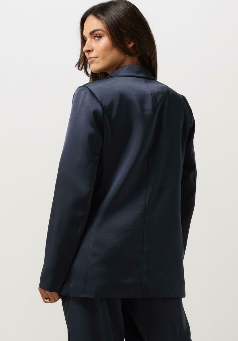 NEO NOIR donkerblauwe neo noir blazer jardin heavy sateen blazer