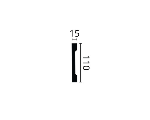 Plint C12 1 st. 2 m x 15 x 110 mm