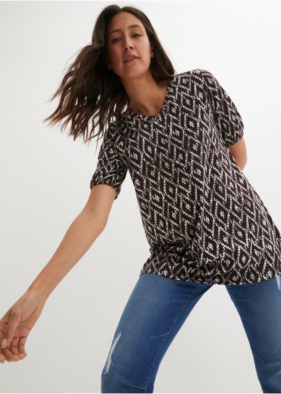 T-shirt long à manches 3/4