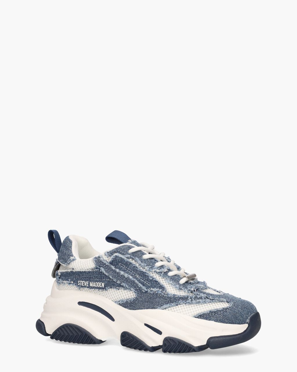 Steve Madden Possession-E Jeansblauw/Wit Damessneakers