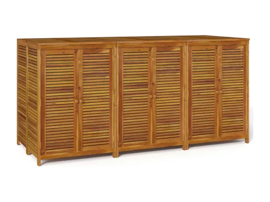 Boîte de rangement de jardin 210x87x104 cm bois massif d'acacia