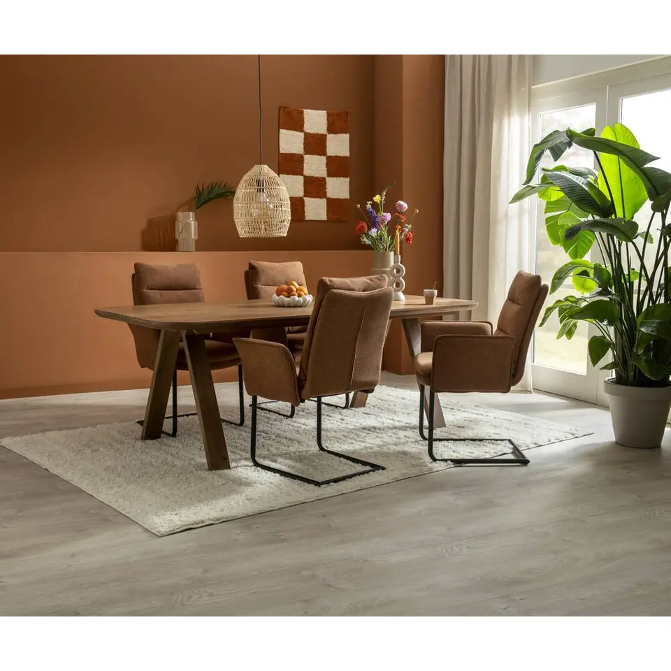 Eettafel Mandy - mangohout - 75x180x92cm