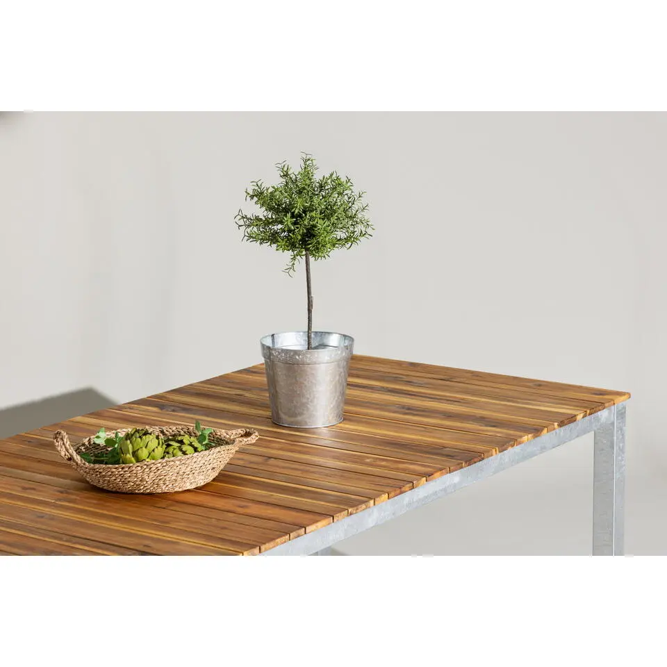 Tuintafel Acaciahout/Metaal - 200x100x74cm - Zenia