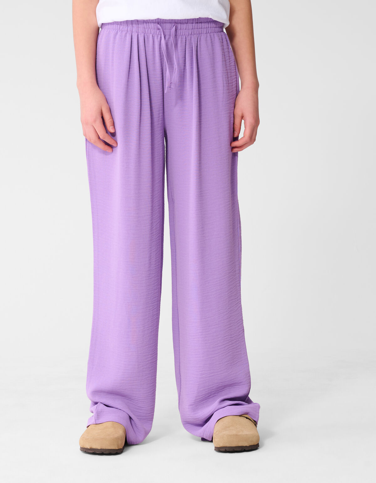 Twist Wide Leg Broek Paars