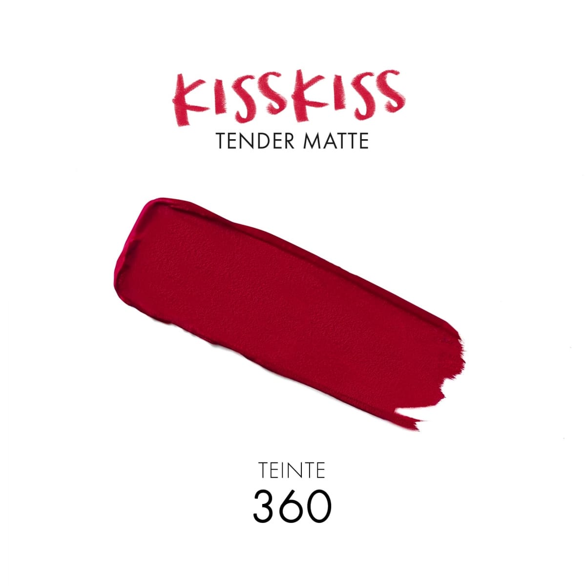 GUERLAIN KissKiss Tender Matte Rouge à Lèvres Mat Lumineux Fin et Fondant Confort 16H