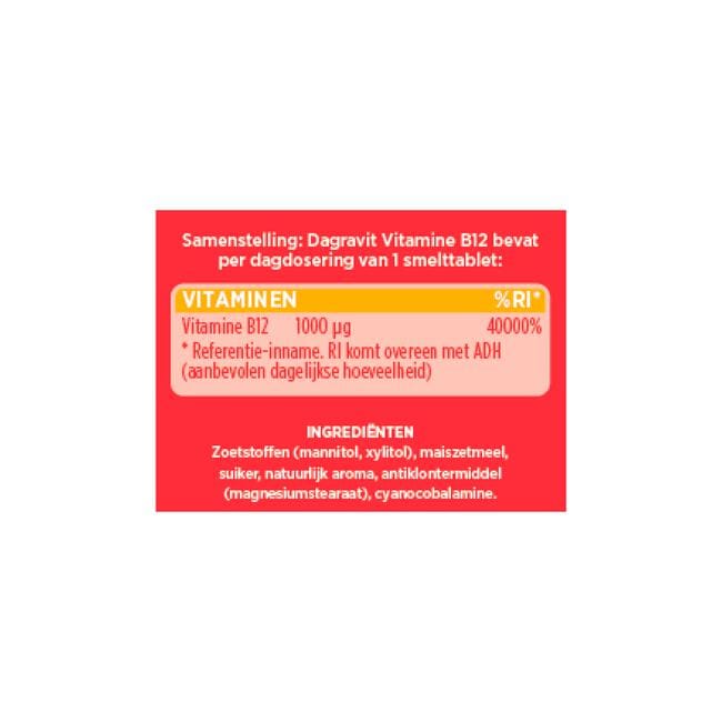 Dagravit Vitamine B12 1000μg100 smelttabletten